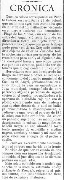 EL MISTERIO DE LA PLAYA DE LOS MOZOS