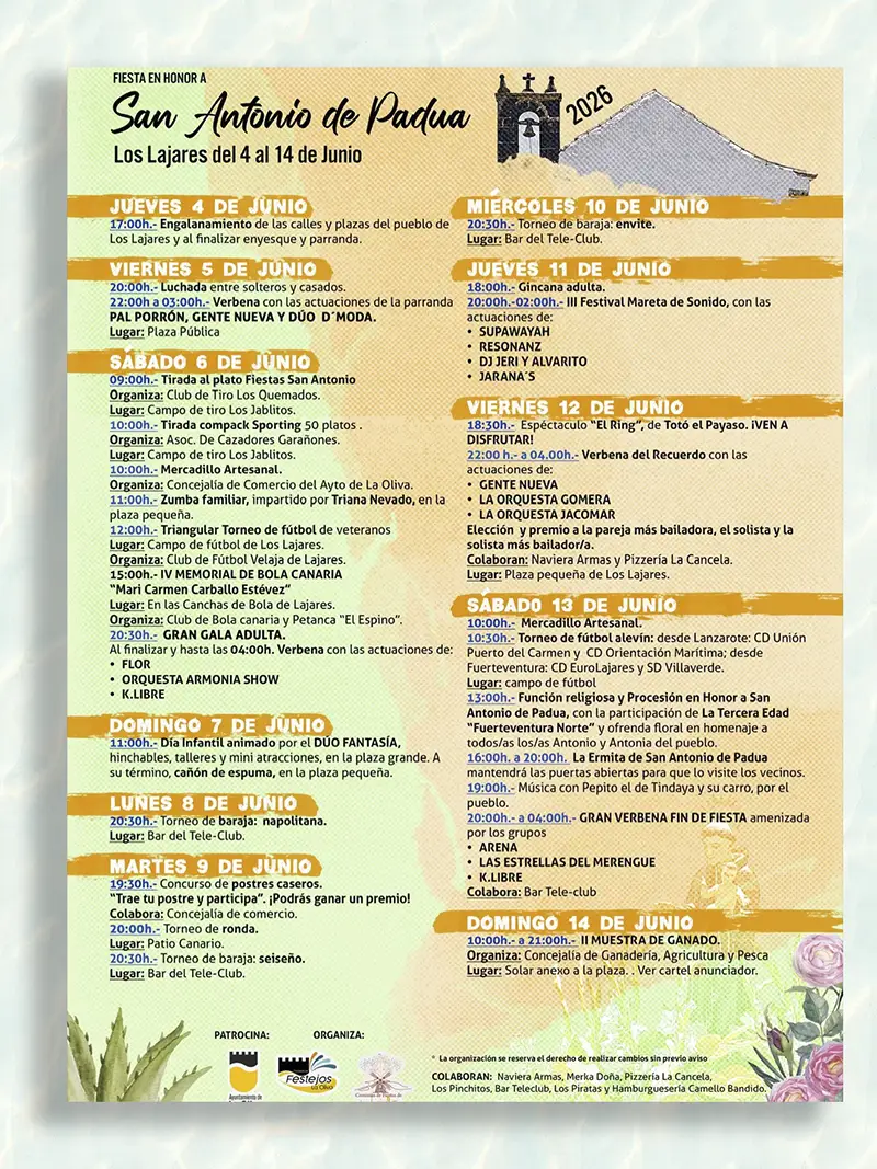 Fiestas de Lajares – 2026