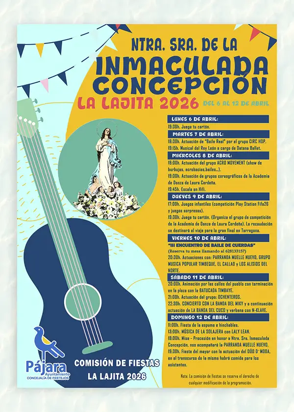 Fiestas de la Imaculada – La Lajita - GUÍA DE FUERTEVENTURA