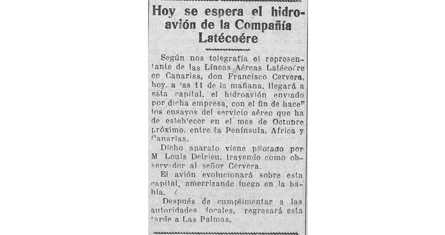 ¿Cuándo Llegó el primer avión a Fuerteventura?