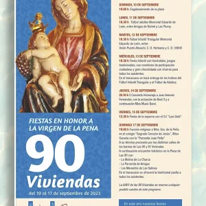Celebración tradicional: Programa de fiestas de las 90 viviendas