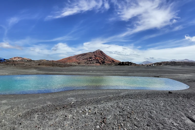 Vista de la Playa de Montana Bermeja Lanzarote Islas Canarias en Fuerteventura